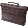 Деловая мужская сумка через плечо из натуральной кожи с отделением для ноутбука Tony Perotti коричневая 108374 modnotak фото - 2