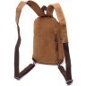 Коричневый мужской слинг-рюкзак из плотного текстиля Vintagе 2422177 - 2
