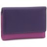 Кожаный женский кошелек фиолетового-розового цвета с монетницей Visconti Biola 68874 - 1