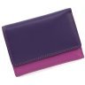 Кожаный женский кошелек фиолетового-розового цвета с монетницей Visconti Biola 68874 - 3