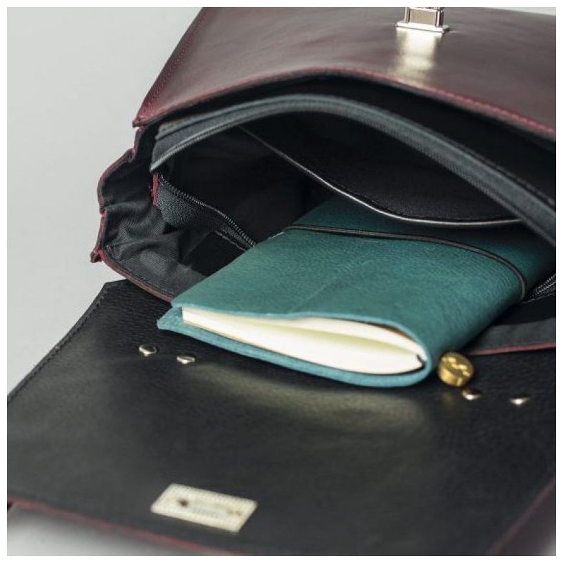Жіноча шкіряна бордова сумка з плечовою лямкою BlankNote Classic 78974
