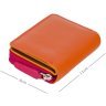 Маленький женский кошелек из натуральной кожи оранжево-розового цвета с автономной монетницей Visconti Hawaii 69274 - 2