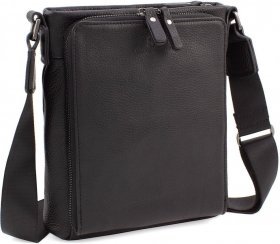 Кожаная мужская сумка-планшет вертикального формата в черном цвете ST Leather (15477)