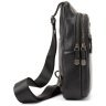 Мужская сумка рюкзак через плече из кожи Tavinchi 90775 Черная modnotak фото - 10