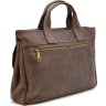 Мужская сумка-портфель для ноутбука из натуральной коричневой кожи крейзи хорс TARWA (21742) - 6