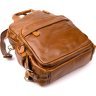 Мужская сумка-трансформер из натуральной кожи рыжего цвета Vintage (20361) - 4