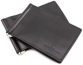 Мужской кожаный зажим ручной работы с монетницей ST Leather (16817)