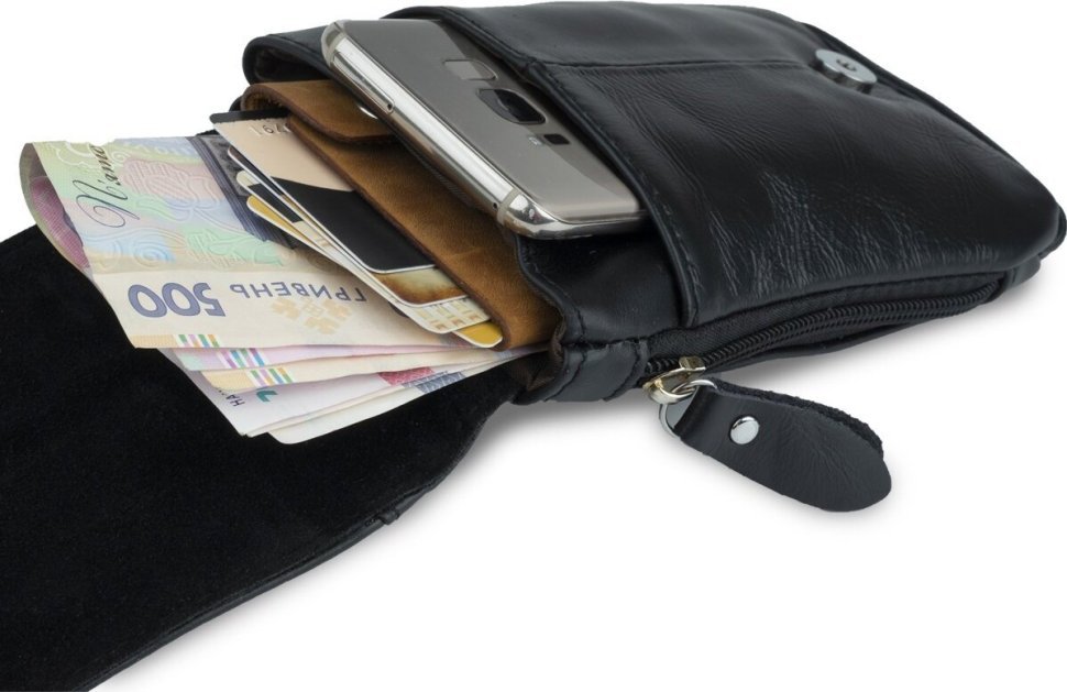 Шкіряна сумка клатч з можливістю носіння на поясі VINTAGE STYLE (14691) modnotak фото №5