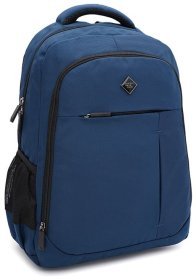 Качественный мужской рюкзак из полиэстера синего цвета Aoking 71575