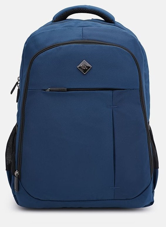 Качественный мужской рюкзак из полиэстера синего цвета Aoking 71575