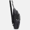 Чорна чоловіча сумка-рюкзак середнього розміру з натуральної шкіри флотар Keizer 71675 - 4