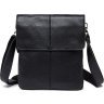 Классическая мужская сумка планшет черного цвета VINTAGE STYLE (14884) - 1