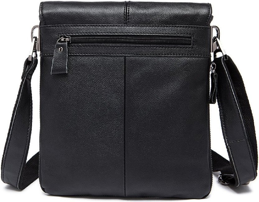 Классическая мужская сумка планшет черного цвета VINTAGE STYLE (14884)