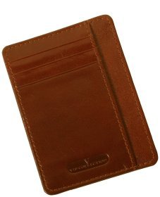 Компактний картхолдер Newport з натуральної шкіри Vip Collection 102575 (коньячний колір)