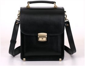 Кожаная мужская сумка с ручкой ручной работы Старинная Италия (10030)