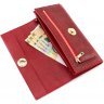 Красный кошелек-клатч крупного размера из натуральной кожи Tony Bellucci (10598) - 2
