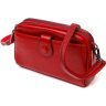 Червона жіноча сумка-клатч маленького розміру з натуральної шкіри Vintage (2422125) - 1