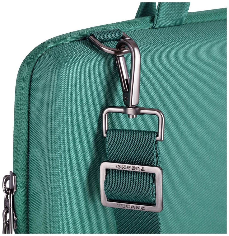 Женская компактная сумка на каждый день из полиэстера для ноутбука до 14" зеленого цвета Tucano Darkolor 103475 modnotak фото №7