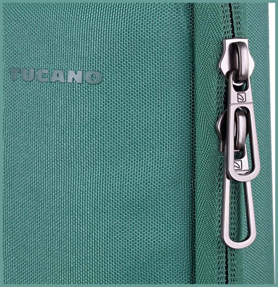 Женская компактная сумка на каждый день из полиэстера для ноутбука до 14" зеленого цвета Tucano Darkolor 103475 modnotak фото №8