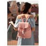 Женский рюкзак розового цвета из фактурной кожи BlankNote Олсен (12834) - 2