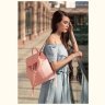 Женский рюкзак розового цвета из фактурной кожи BlankNote Олсен (12834) - 8
