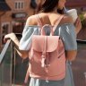 Женский рюкзак розового цвета из фактурной кожи BlankNote Олсен (12834) - 9