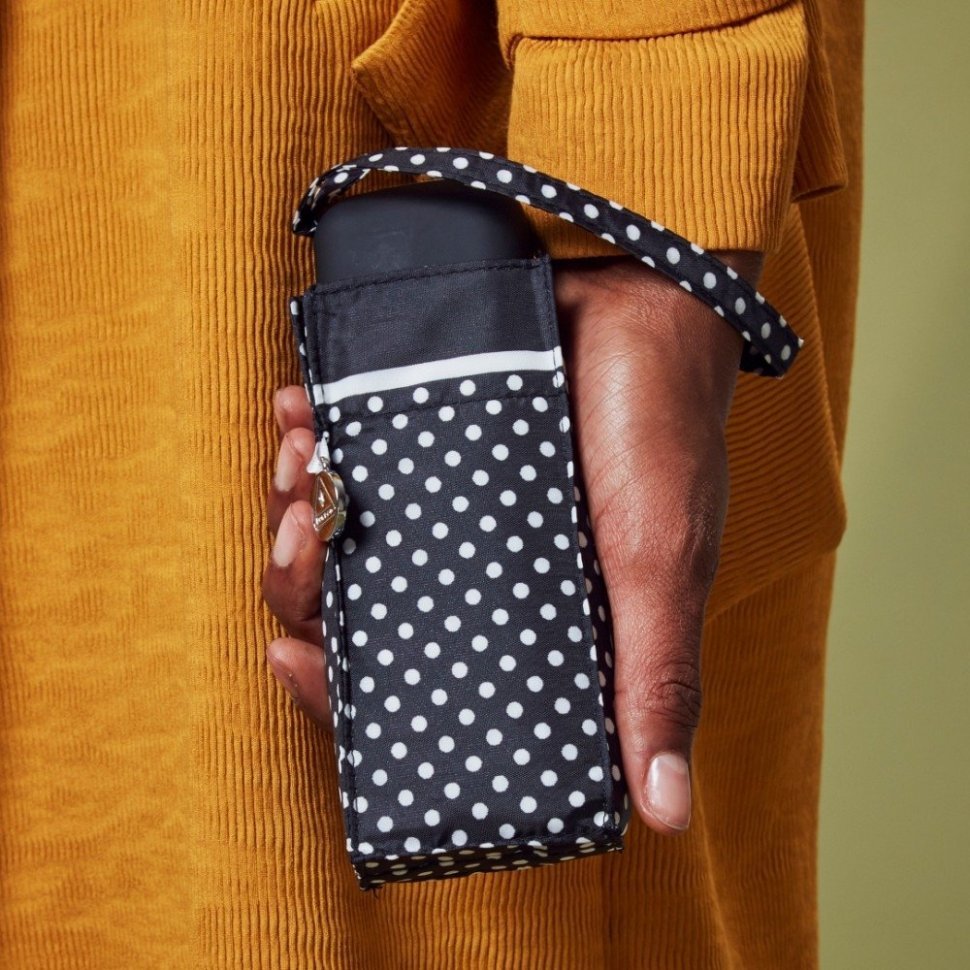 Мини зонт женский Fulton Tiny-2 L501 Classics Mini Spot (механика, складной, черный в белый горошек) 93875 modnotak фото №3