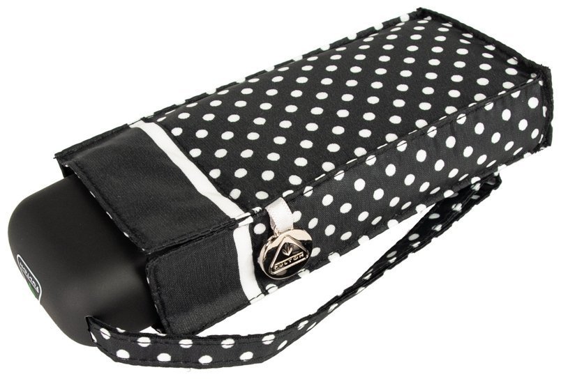 Мини зонт женский Fulton Tiny-2 L501 Classics Mini Spot (механика, складной, черный в белый горошек) 93875 modnotak фото №6