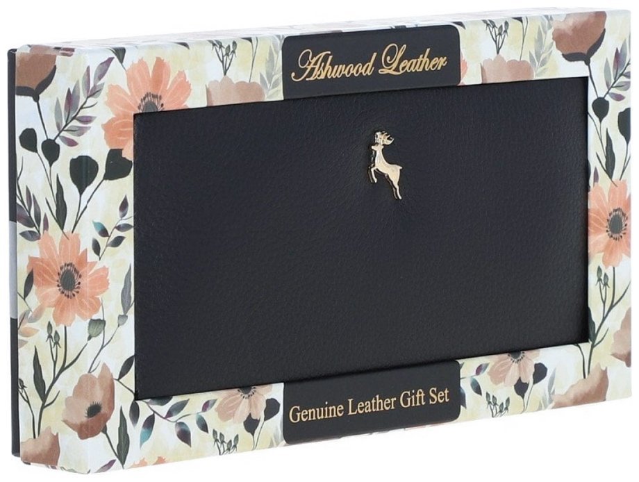 Вместительный женский кошелек из натуральной фактурной кожи с RFID-хащитой Ashwood J51 94175 черного цвета фото №8 Вместительный женский кошелек из натуральной фактурной кожи с RFID-хащитой Ashwood J51 94175 черного цвета modnotak фото №8