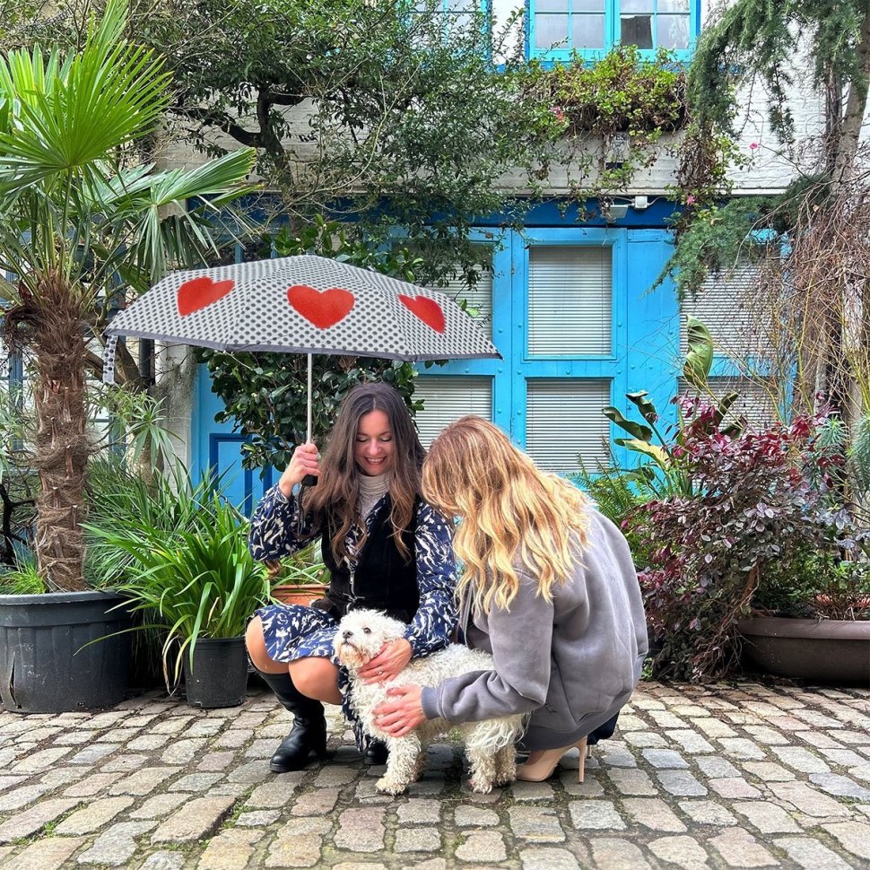 Женский складной зонт Fulton Minilite-2 L354 Love Heart Spot (механика, компактный, мультиколор, Великобритания) 94375 modnotak фото №5