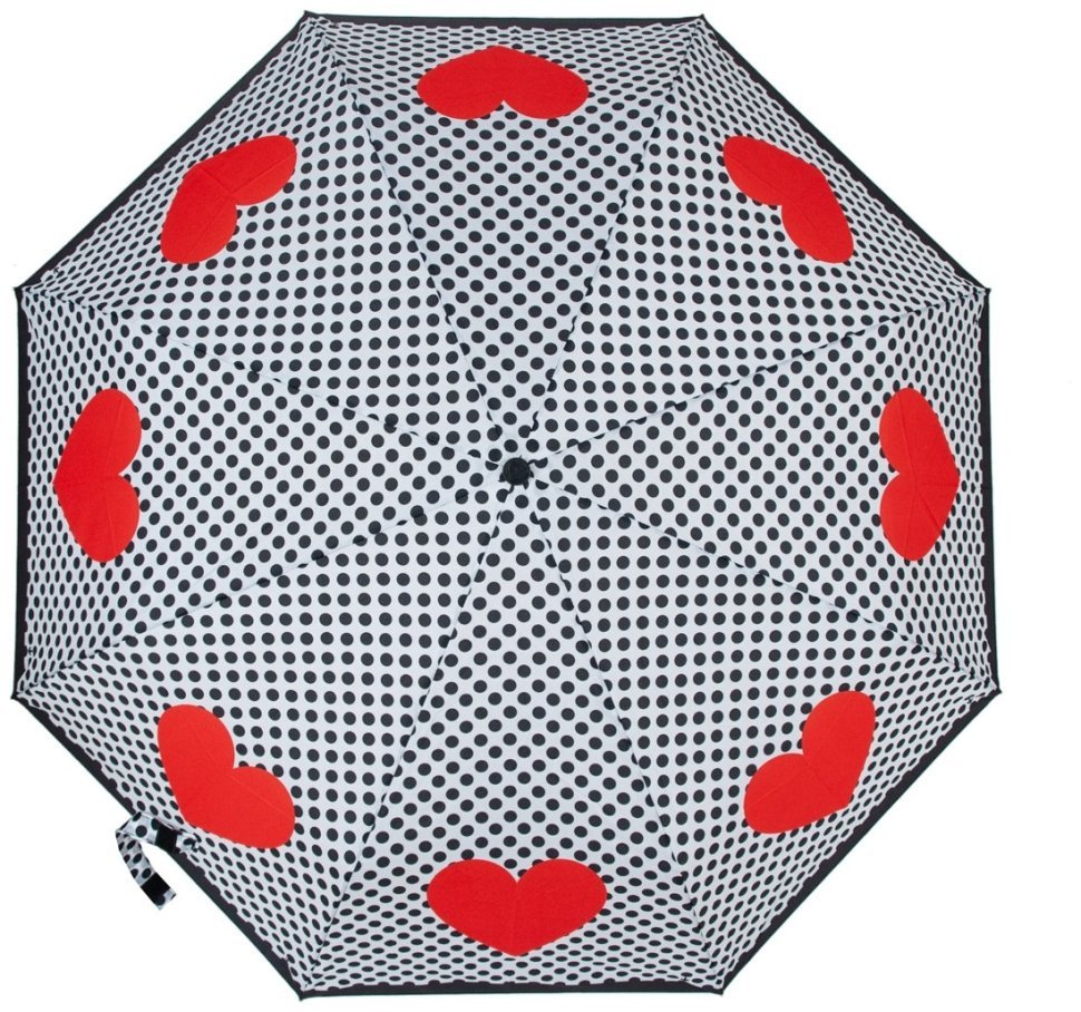 Женский складной зонт Fulton Minilite-2 L354 Love Heart Spot (механика, компактный, мультиколор, Великобритания) 94375 modnotak фото №8