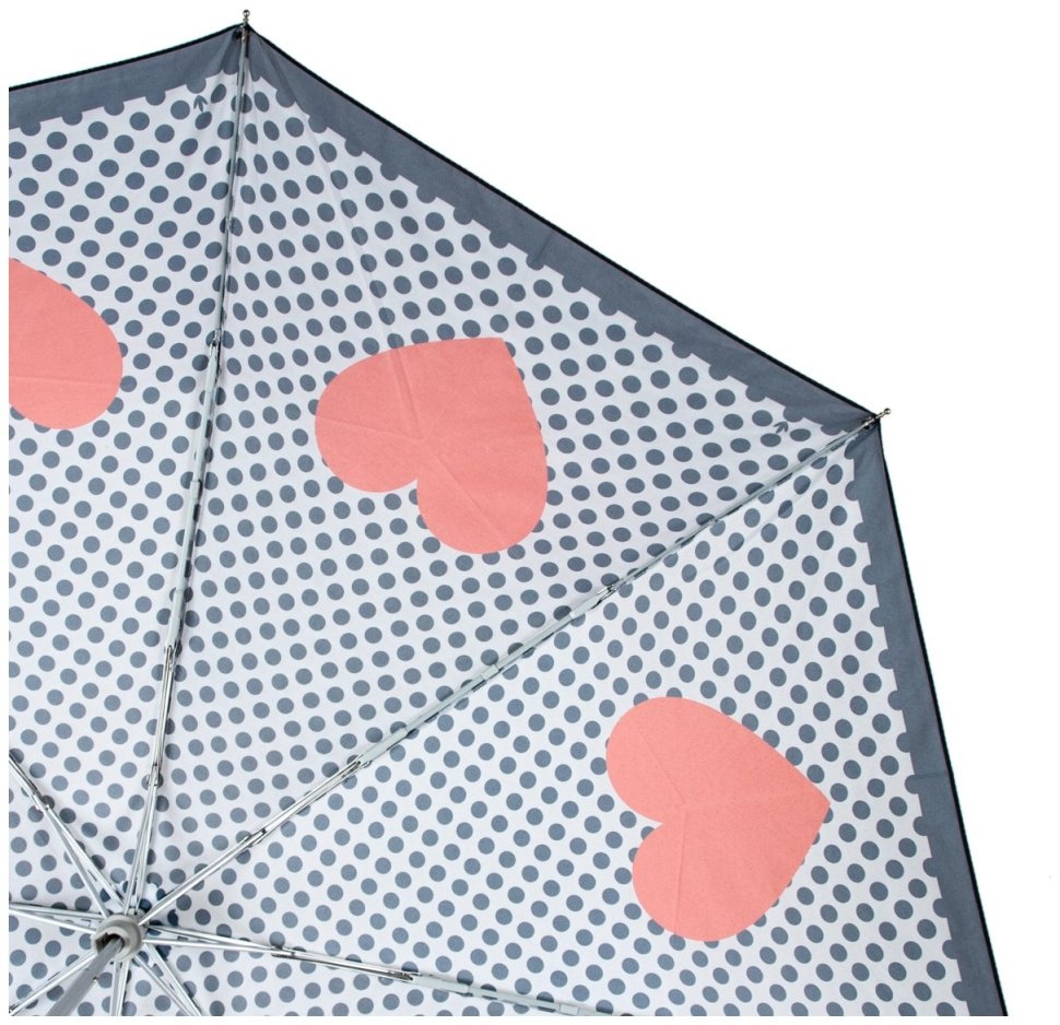 Женский складной зонт Fulton Minilite-2 L354 Love Heart Spot (механика, компактный, мультиколор, Великобритания) 94375 modnotak фото №12