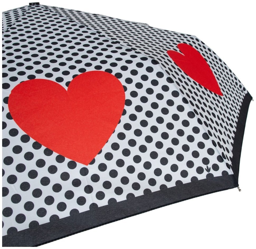 Женский складной зонт Fulton Minilite-2 L354 Love Heart Spot (механика, компактный, мультиколор, Великобритания) 94375 modnotak фото №13