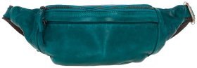 Міська сумка на пояс із натуральної шкіри Ashwood D102 бірюзового кольору 94475
