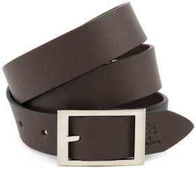 Стильний брючний ремінь з цільної шкіри Grande Pelle (35223)