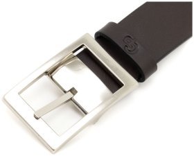 Стильний брючний ремінь з цільної шкіри Grande Pelle (35223)