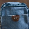 Небольшая мужская барсетка из текстиля в голубом цвете Vintage (20164) - 7