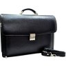 Шкіряний фірмовий портфель чорного кольору Desisan (217-011) - 5