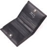 Мужское черное портмоне из натуральной кожи с рисунком KARYA (2421061) - 3