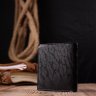 Мужское черное портмоне из натуральной кожи с рисунком KARYA (2421061) - 7