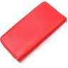 Яркий вместительный кожаный женский кошелек красного цвета KARYA (2421161) - 2