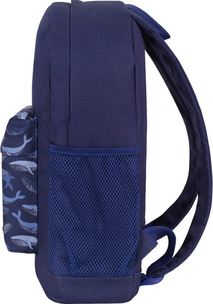 Оригинальный текстильный рюкзак синего цвета с принтом Bagland (55475)