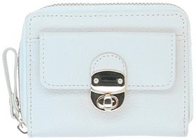 Стильный женский кошелек из фактурной кожи на кнопке Ashwood Y50 белого цвета 95475