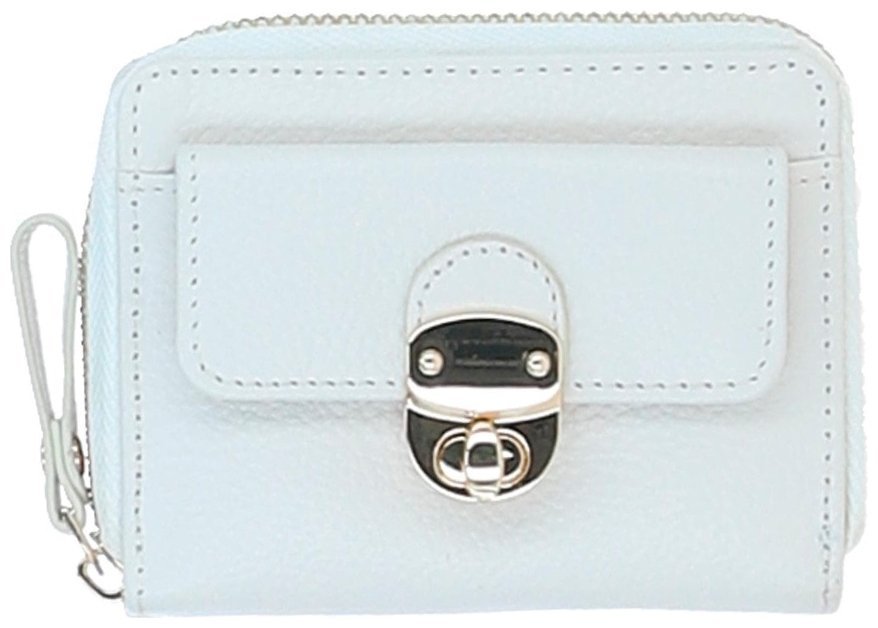 Стильный женский кошелек из фактурной кожи на кнопке Ashwood Y50 белого цвета 95475 modnotak фото №1