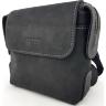 Винтажная мужская наплечная сумка черного цвета с клапаном VATTO (11717) - 1
