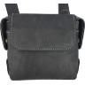 Винтажная мужская наплечная сумка черного цвета с клапаном VATTO (11717) - 3