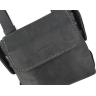 Винтажная мужская наплечная сумка черного цвета с клапаном VATTO (11717) - 7