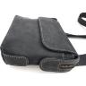 Винтажная мужская наплечная сумка черного цвета с клапаном VATTO (11717) - 8
