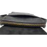 Винтажная мужская наплечная сумка черного цвета с клапаном VATTO (11717) - 9