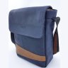Невелика наплічна чоловіча сумка синього кольору з клапаном VATTO (11817) - 6